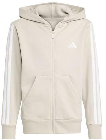 adidas Unisex Kids ESSENTIALS FULL ZIP HOODIE, wonder alumina/white, 13-14 Years
