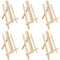 Abaigeal 6 Pcs Wooden Easels Stands for Display, 30cm/12inch Wooden Tabletop Art Display Painting Easel, Desktop Tripods Holder Stand for Displaying Canvas Paintings, Craft Photo Frame