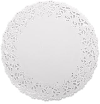 FRANZ MENSCH 1000 Stück Hygostar Tortenspitzen rund | Papier, Ø: 31cm (10 x 100 Stück), hochweiß, Karton, Tortenspitzen, Tortendeckchen, Spitzenpapier