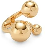 Uno de 50 | 18 Karat vergoldeter Ring mit drei zentralen Perlen | Handgefertigter Schmuck | Hergestellt in Spanien