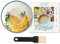 evergrate Keramikreibe im Motiv Melissa mit Küchenpinsel und Rezeptheft