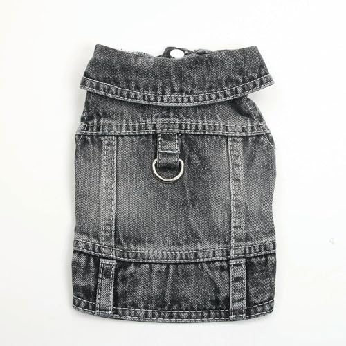 QRZCZXNP Hundkläder hundar jeans jacka cool blå denimkappa för små medelstora valpar kläder komfort lamprem väst med-l