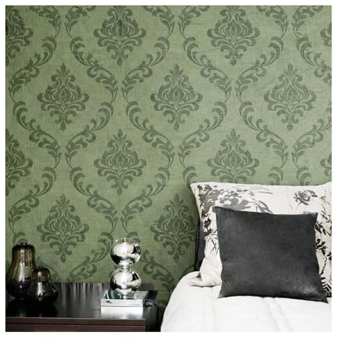 Grands pochoirs muraux damassés pour motif de peinture 50 x 63 cm, modèle sans couture pour décoration d'intérieur, réutilisable, style baroque victorien pour chambre à coucher, rénovation, projets