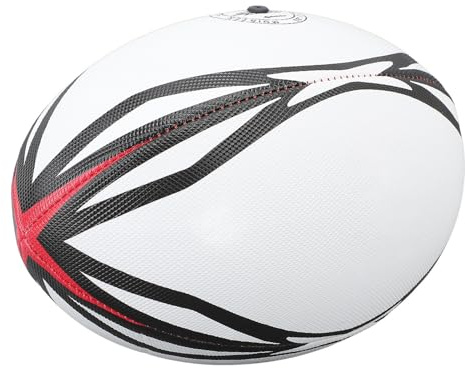 Denash Rugbyboll, Uppblåsbar Rugbyboll, PVC- för Matchträning, Vit