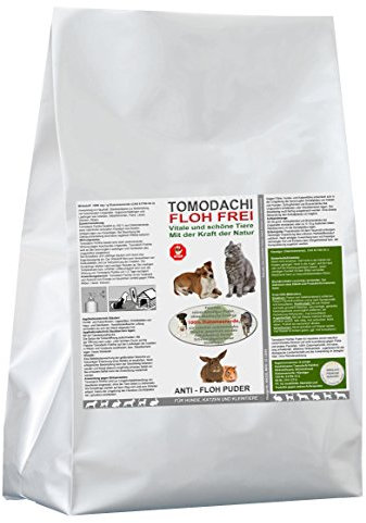 Flohkiller Hund, Flohmittel, AntiFloh Puder, Kieselerde - Kieselgur gegen Flöhe, Biozid, hochwirksam gegen die Flöhe, ohne chemische Zusätze, Tomodachi Flohfrei 5kg Sack