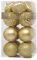 Gold Christmas Baubles 16pcs 100mm Large Shatterproof Christmas Tree Decorations with Ornaments Hooks for Xmas Tree Decor Wreath Garland DIY Handcraft