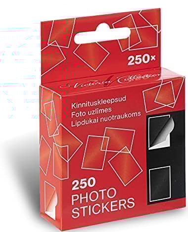 Victoria Collection Selbstklebende Doppelseitige Foto Aufkleber - Säurefrei für Scrapbooking & Kreative Alben | 250 Fototapes mit Einfach zu Bedienendem Foto-Spender