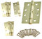 Door Hinges 4 102mm Ball Bearing, 3 Pairs (6 Hinges + Screws) Polished Brass