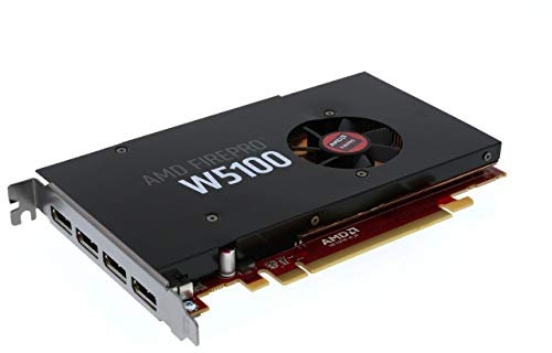 FirePro AMD W5100 4GB GDDR5 PCIe Gen 3.0 Carte Graphique Professionnelle, 1.43TFLOPS, 768 cœurs 4X OEM DisplayPorts 1.2