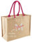MAYRA Borsa Personalizzabile in Juta Laminata | Tote Bag Shopper per Mare, Spesa, Multiuso | Pochette in Iuta Naturale | Personalizzato con Ricamo Nome, Logo | Design Made in Italy (S, Fucsia)