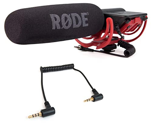 RØDE Videomic Rycote Richtmikrofon + keepdrum ADP07 Adapter-Kabel TRRS-TRS für Android-Geräte und iOS-Phone/iOS-Pad