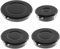 Aspares Oven Cooker Hob Gas Burner Crown & Flame Cap Kit for Bosch (Small, 2 Medium & Large, 55mm - 100mm)