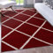 Impression Teppich Weicher Flächenteppich, Luxus Muster Teppich, Hochwertiger Schlafzimmerteppich, Wohnzimmerteppich, Küche - Rot, Größe:140x200 cm