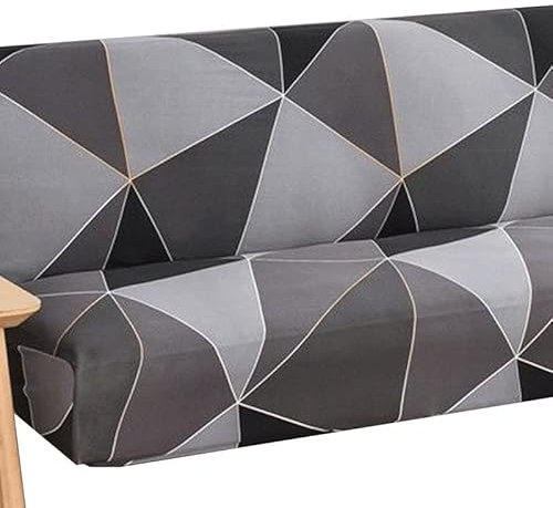 XTHY 2/3 Sitzplätzen Sofa Überwürfe Armless, Schlafsofa-Bezüge Couch Uberzug Ohne Armlehne Sofa Hussen Armlose Sofabettüberzug Futon Schutzhülle Für Klappbares Schlafsofa Mit Ohne Armlehnen