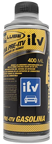 TETRA LUBE Tratamiento Pre ITV Gasolina. 400ml. Tratamiento Eliminador de Humos para Motores de Gasolina. Producto Fabricado en España 100%.