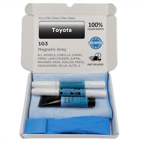 Genuine Colors Lackstift MAGNETIC GREY 1G3 für Toyota Grau COROLLA CAMRY YARIS LAND CRUISER SUPRA 4RUNNER RAV4 AVALON PRIUS HIGHLANDER HILUX ALTIS 4 RUNNER SIENNA LANDCRUISER TACOMA MATRIX AVENSIS TUN