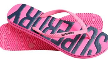 Superdry Vintage Vegan Flip Flop Sweat-Shirt À Capuche Sport, Rose Fluo, L Femme
