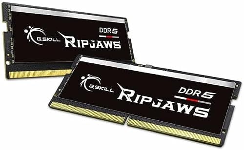 G.Skill RipJaws DDR5 SO-DIMM Serie (Intel XMP) 32GB (2X 16GB) 262pin DDR5 5600 CL40-40-40-89 1,10V Dual Channel Arbeitsspeicher F5-5600S4040A16GX2-RS