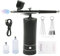 Umisu Aérographe pour Maquillage Modélisme Gâteau Pistolet Aerographe Haute Précision Mini Compresseur pour Nail Art Artisanat Portable Kit Aérographe Rechargeable