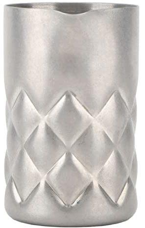 Acciaio Inossidabile Mixing Glass Shaker Per Cocktail Resistenza Alla Corrosione 60ml Antiruggine Facile da Pulire Per Ristorante Per Bar (Maglia d'argento)