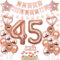 Rosegold Luftballon 45 Geburtstag Frau, 45 Jahr Geburtstag Frau, Ballon 45. Geburtstag Rosegold, Geburtstagsdeko 45 Jahr Rosegold, Frauen Deko 45. Geburtstag, Roségold 45. Party Ballons