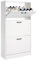 Blisswood White 3 Drawer Shoe Cabinet Cupboard, Pull Down Shoe Storage Organiser Wooden Furniture Unit, Space Saving 3 Tier Shoe Rack Cabinet Footwear Stand for Living Room Hallway Furniture