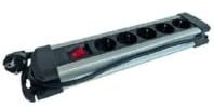 PDSLAS 5a/s 5f mit Schalter alu/schwarz PROTEC.CLASS PDSLAS 5A/S