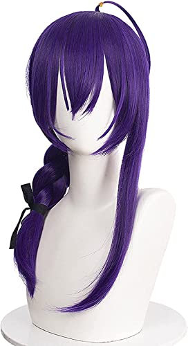 HBYLEE - Wig Anime Cosplay Ensemble Stars alcaloid Ayase Mayoi Cosplay Viola Braid lunghi capelli sintetici resistenti al calore Halloween Party gioco di ruolo Parrucche [Colore: viola]