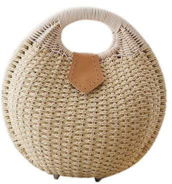 Holibanna Borsa Mano Rattan Con Forma Elegante Borsa Paglia Beige Per Donna Per Spiaggia Shopping E Occasioni Speciali