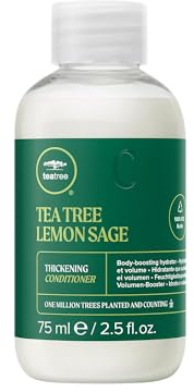 Tea Tree Lemon Sage Thickening Conditioner, Builds Body + Boosts Volume, For Fine Hair, 2.5 fl. oz.