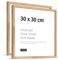 JUNOMI ® 2 x Cadres Photo Premium chêne 30 x 30 cm | Cadre Photo en Bois véritable 30 x 30 cm en chêne avec Verre Acrylique incassable