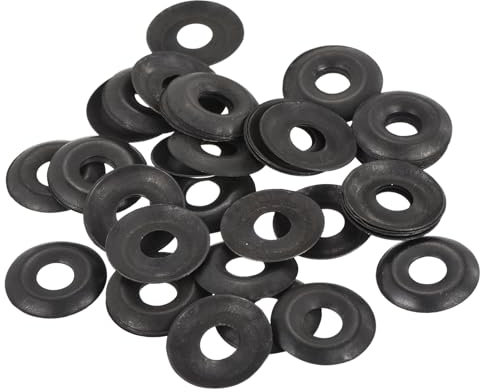 QUARKZMAN 60 Stück Becher-Unterlegscheibe Senkkopf, Eisen Schwarz Senkkopf-Unterlegscheiben Senkscheiben für M6 Schrauben (M6 ID x 17mm OD x 2mm Dicke).