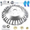 Profi Unkrautbürste Freischneider, Stahlbürste Rasenmäher, Unkrautbürste für Rasentrimmer, Wildkrautbürste für Motorsense, Drahtbürste für Freischneider mit 20-25,4mm Konverter