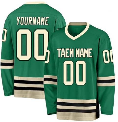 Generic Custom Ice Hockey Jersey Personalized Printed Long Sleeves Hockey Jersey Apparel for Men, Women, Youth