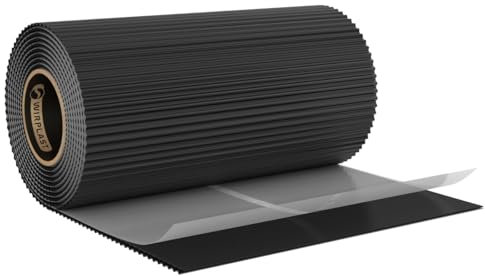 WANDANSCHLUSSBAND | Länge 5m | Breite 300mm | hochwertiges Aluminium und Butyl | Selbstklebend | Dach Kaminanschlussband 2D Struktur Standard (Anthrazitgrau RAL7021)