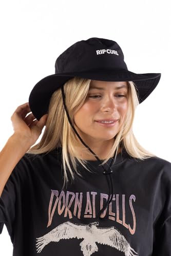 Rip Curl Damen Boonie Bucket Hat with UPF 50+ Sun Lightweight, Breathable, Adjustable Uv Protection for Outdoor Activities Schlapphut, Schwarz, Medium