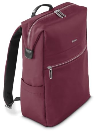Hama Laptop Rucksack „Ultimate“ (für Laptops bis 41 cm, 16,2“, gepolstert, wasserabweisend, eleganter Daypack mit Tabletfach 14,6“, viele Fächer 15 l Volumen, verstellbar, Trolleyschlaufe) rot