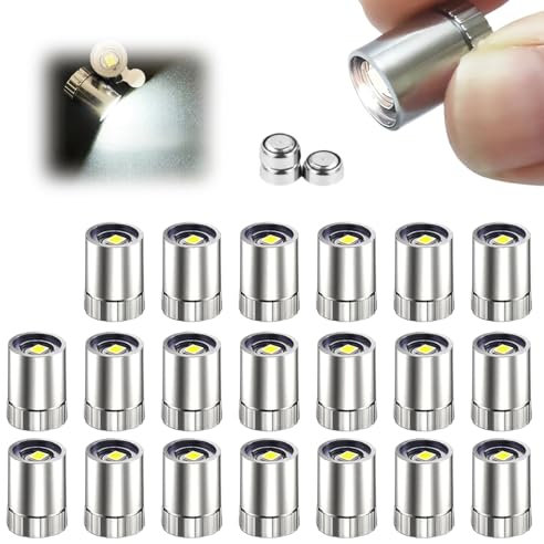 Tomedeks 20 Stück kleine lampe, Mini led licht, Led mit batterie, Mini lichterkette, Zum Dekorieren von Puppenhäusern, DIY-Kunsthandwerk, Weißes Licht