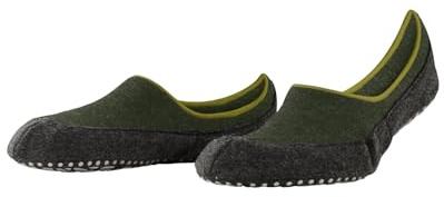 FALKE Stoppersocken Cosyshoe Invisible M Hp Wolle rutschhemmende Noppen 1 Paar, Grün Dark Moss 7617, 41-42