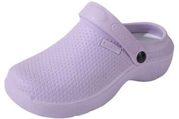 R-ISLAND Zoccoli sanitari per donne, adulti, realizzati in EVA, antiscivolo e leggero, ottimo per lavoro ospedaliero e cliniche., Viola, 40 EU