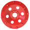 GVHAKG PKD Diamant Schleiftopf 125 mm x 22,23 mm,12 Segmente Diamantschleiftopf für Beton, Estrich，Epoxidharz-Beschichtungen, Farb-Beschichtungen