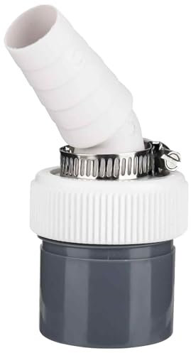 ARTGUTS Waschmaschine Abfluss Adapter für den Geschirrspüler, Trockner, Waschmaschine, Winkel Waschinenanschluss mit Schlauchschelle,mit Eingangsstutzen von 19-24 mm und Abgang 40mm Rohr