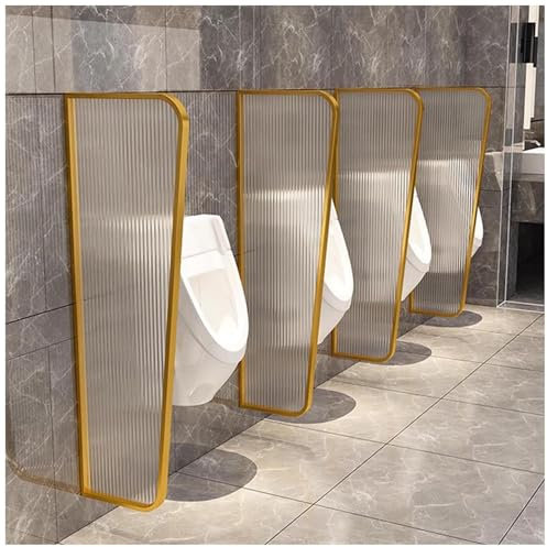 Urinal-Trennwand aus gehärtetem Glas mit Edelstahlrahmen – Sichtschutz für Herren, für Toiletten, Bars, Restaurants, Hotels – WC-Trennwand Lösung