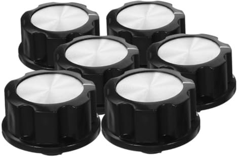 HOLIDYOYO 6pcs Multi-Function Stove Oven Knobs Replacement Fit for Gas Electric Stove Timer Knobs for Cooktop