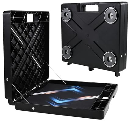 Euluese Magnetic Laptop Stand, Portable Workstation with 4 Super Magnets, Rated to 45 lbs, Magnetic Toolbox, Hands Free Workstation, Attach to HVAC, Trucks, Walls, Poles etc