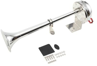 Atsoya Leistungsstarke Einzelhupe aus Edelstahl, Hupe 12V 30W