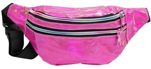 Bauchtasche Neon Pink Festival Tasche Kostüm-Zubehör 80er 90er für Erwachsene Fasching Karneval Festival-Style