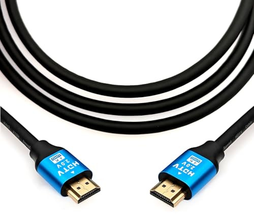 JZK 1.5M Cavo HDMI 2.0 4K 60HZ 2160P 1080P 720P alta velocità cavo HDMI a HDMI maschio per collegare laptop/PC desktop/lettore DVD a monitor/TV/proiettore, per VHS player, smart TV