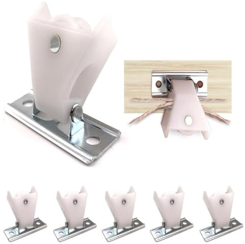 Tidevib 6-teiliges Vorhangrollen-Set für Raffrollo-Zubehör, Metall- und Kunststoffkonstruktion mit einfacher Wandmontage