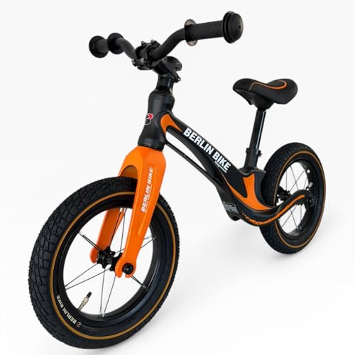 BERLIN BIKE ab 3 Jahre, 12 Zoll Laufrad bis zu 30 kg, Sattel höhenverstellbar, Sicheres und sehr Leichter Magnesiumrahmen, Lauflernrad für Jungen und Mädchen